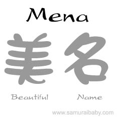 mena kanji name